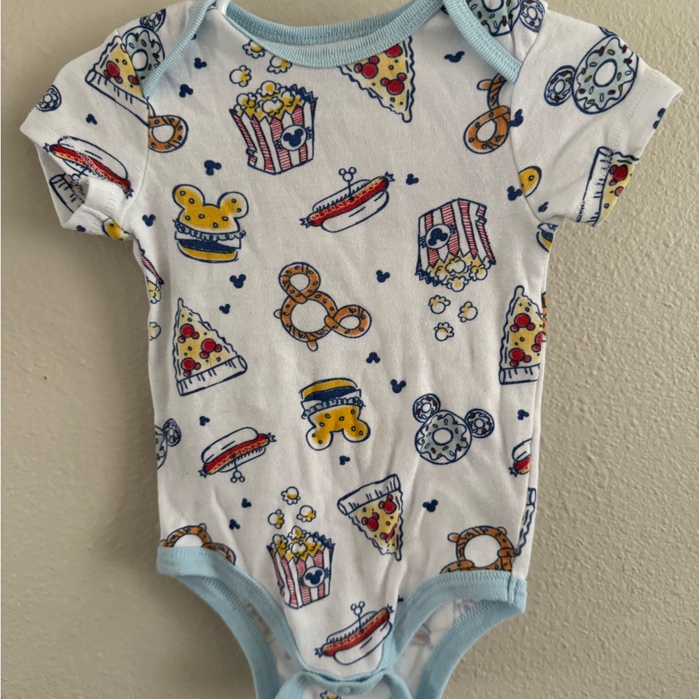 Disney Parks Mickey snacks onesie 12M